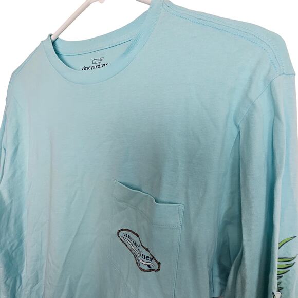 Vineyard Vines Mens Tropical Surf Pocket Tee LS Beach Preppy Coastal Size Small - Picture 5 of 7